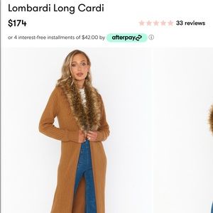 Show me your mumu Lombardi long cardigan hazelnut color